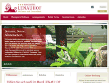 Tablet Screenshot of hotel-lenauhof.de